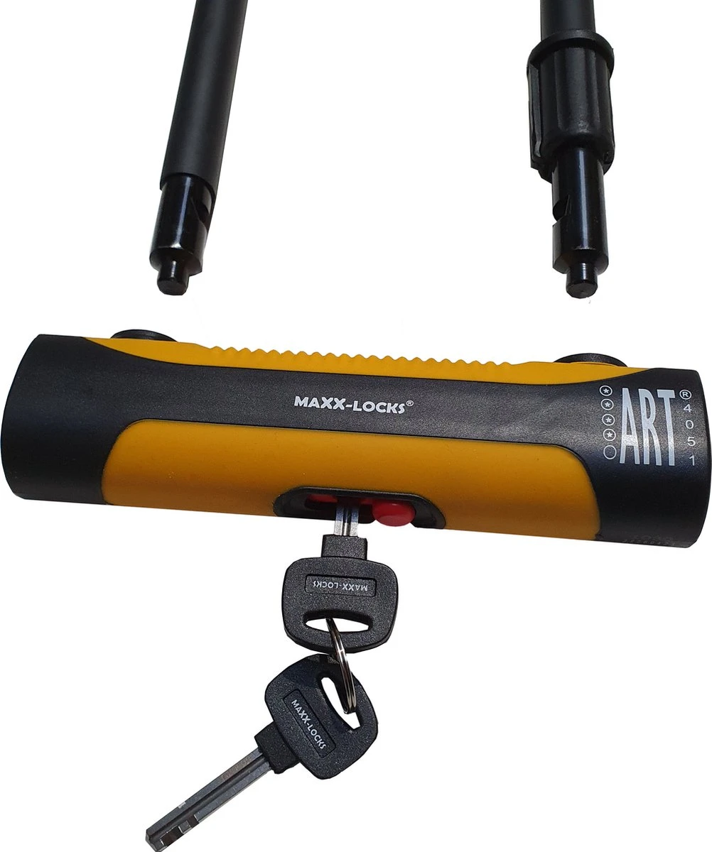Maxx-Locks Raglan Beugelslot / Fietsslot / Motorslot / Scooterslot ART 4 - Geel - 32 Cm 4 Maxx-Locks Raglan Beugelslot / Fietsslot / Motorslot / Scooterslot ART 4 - Geel - 32 Cm - Afbeelding 2