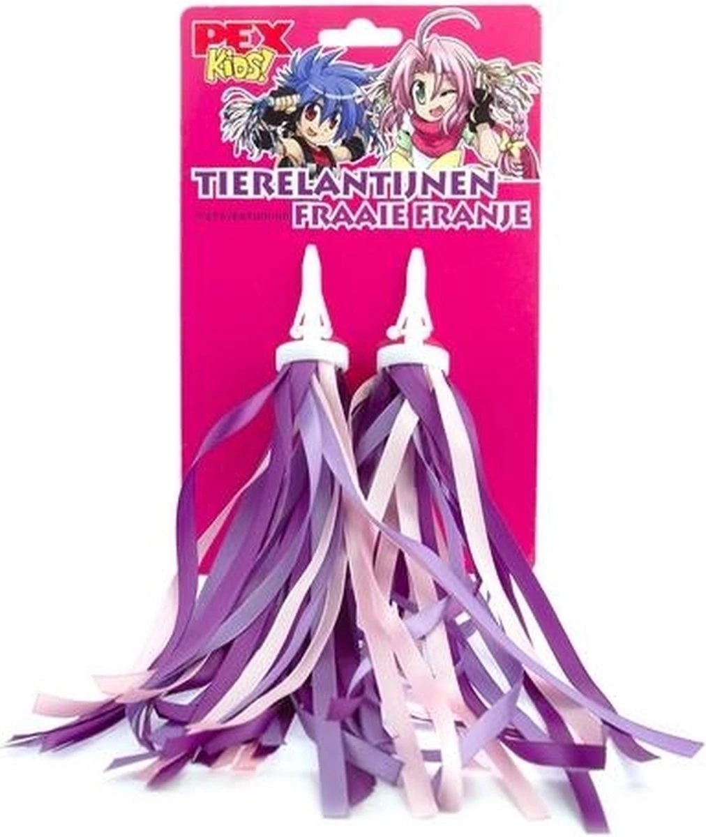 Streamers Voor Handvat Pex Kids - Paars / Lila / Roze 5 Streamers Voor Handvat Pex Kids - Paars / Lila / Roze - Afbeelding 3