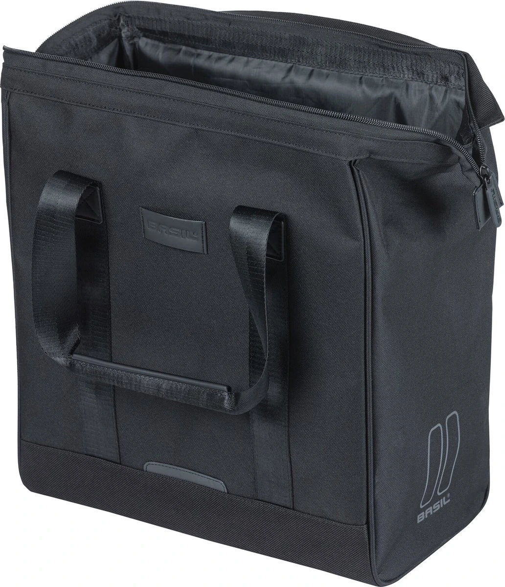 Basil Grand Fietsshopper - Enkele Fietstas - 23 Liter - Zwart 6 Basil Grand Fietsshopper - Enkele Fietstas - 23 Liter - Zwart - Afbeelding 4