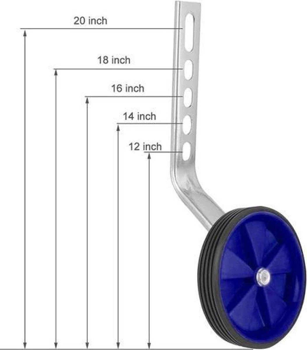 Be Required Stevige Zijwieltjes - 12 T/m 20 Inch - Zijwieltjes Voor Kinderfiets - Kinderfietsaccessoires - Blauw 5 Be Required Stevige Zijwieltjes - 12 T/m 20 Inch - Zijwieltjes Voor Kinderfiets - Kinderfietsaccessoires - Blauw - Afbeelding 3