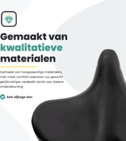 Voltano City XXXL Fietszadel – Unisex Extra Breed Fietszadel – Tegen Zadelpijn – 100% Waterdicht – Incl. Gratis Zadelstrop - Zwart 21 Voltano City XXXL Fietszadel – Unisex Extra Breed Fietszadel – Tegen Zadelpijn – 100% Waterdicht – Incl. Gratis Zadelstrop - Zwart -BOl Winkel 1075x1200 2