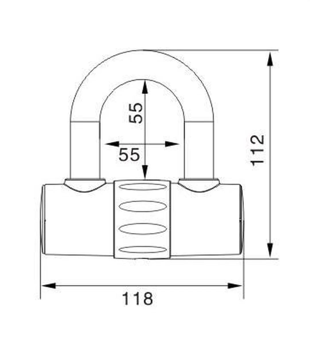 VINZ Trivor ART 4 Kettingslot - 120 Cm Motorslot Van Gehard Staal Met Ring / Scooterslot Met Hangslot / Schijfremslot 9 VINZ Trivor ART 4 Kettingslot - 120 Cm Motorslot Van Gehard Staal Met Ring / Scooterslot Met Hangslot / Schijfremslot - Afbeelding 7