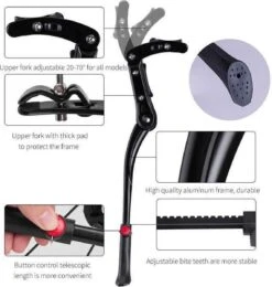 Decopatent® PRO Fietsstandaard - 24- 29 Inch - Mountainbike Standaard - Verstelbaar 46 -> 50 Cm - Fietsenstandaard - Zijstandaard -BOl Winkel 1141x1200