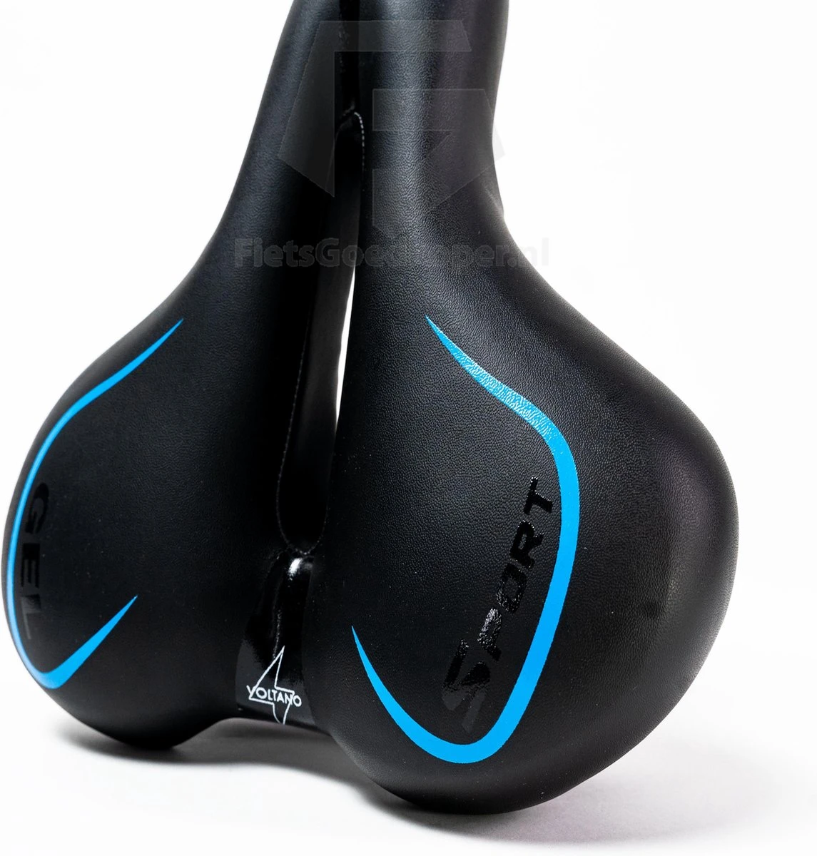 Voltano City / Tour Fietszadel - Comfortabel Gel Zadel - Met Uitsparing - Unisex - Zwart / Blauw - Elastomeren Vering Voor Extra Comfort 8 Voltano City / Tour Fietszadel - Comfortabel Gel Zadel - Met Uitsparing - Unisex - Zwart / Blauw - Elastomeren Vering Voor Extra Comfort - Afbeelding 6