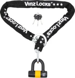 VINZ Kungur ART 3 Kettingslot 100 Cm / Fietsslot / Scooterslot / Motorslot / Schijfremslot