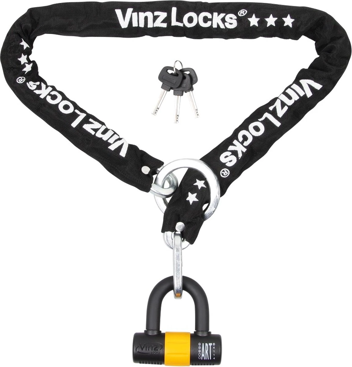 VINZ Kungur ART 3 Kettingslot 100 Cm / Fietsslot / Scooterslot / Motorslot / Schijfremslot 3 VINZ Kungur ART 3 Kettingslot 100 Cm / Fietsslot / Scooterslot / Motorslot / Schijfremslot