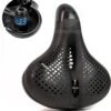 Voltano Pro Gel Fietszadel – Met Uitsparing – Zwart – Unisex - Inclusief Zadelstrop - Ergonomisch Gevormd - Elastomeer Vering