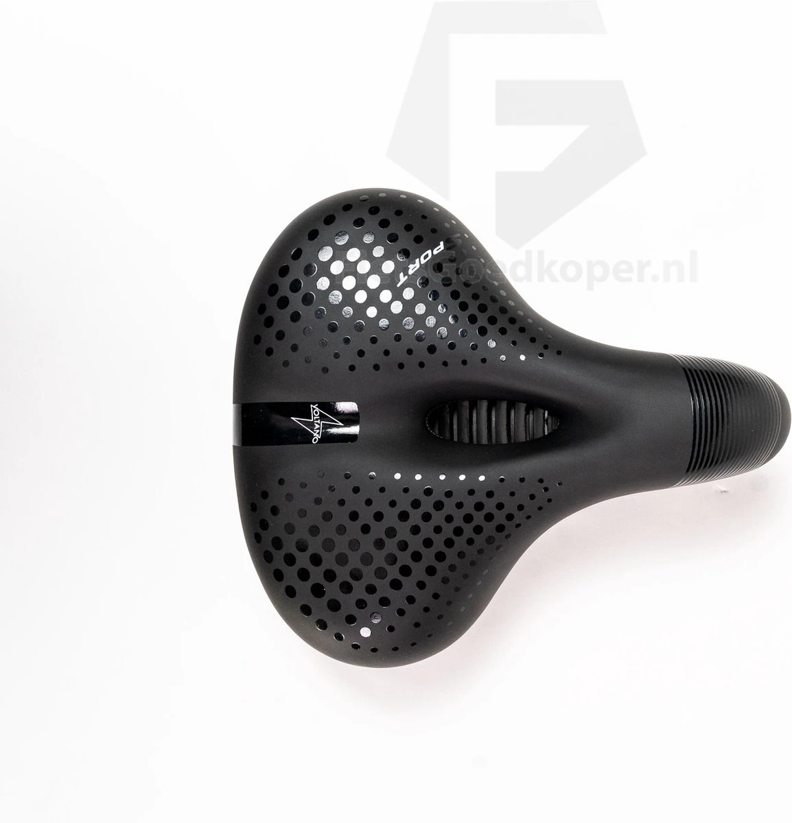 Voltano Pro Gel Fietszadel – Met Uitsparing – Zwart – Unisex - Inclusief Zadelstrop - Ergonomisch Gevormd - Elastomeer Vering 8 Voltano Pro Gel Fietszadel – Met Uitsparing – Zwart – Unisex - Inclusief Zadelstrop - Ergonomisch Gevormd - Elastomeer Vering - Afbeelding 6