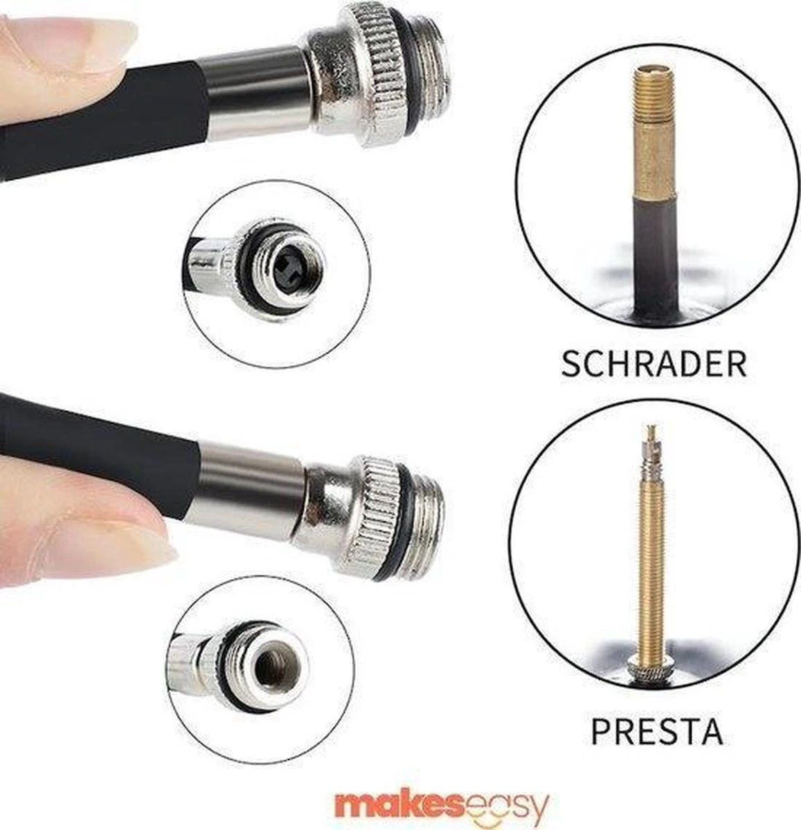 Fietspomp Racefiets | Mini Fietspomp | Met Flexible Slang | 8 Bar | Zwart 6 Fietspomp Racefiets | Mini Fietspomp | Met Flexible Slang | 8 Bar | Zwart - Afbeelding 4