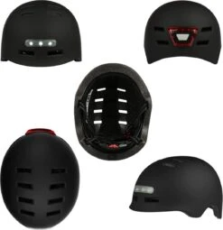 Fiets Helm - Scooter Helm - Snorscooter Helm - Snorfiets Helm - Elektrische Fiets Helm - Inclusief LED Verlichting - Maat L (hoofdomtrek 58-61cm) -BOl Winkel 1164x1200 2