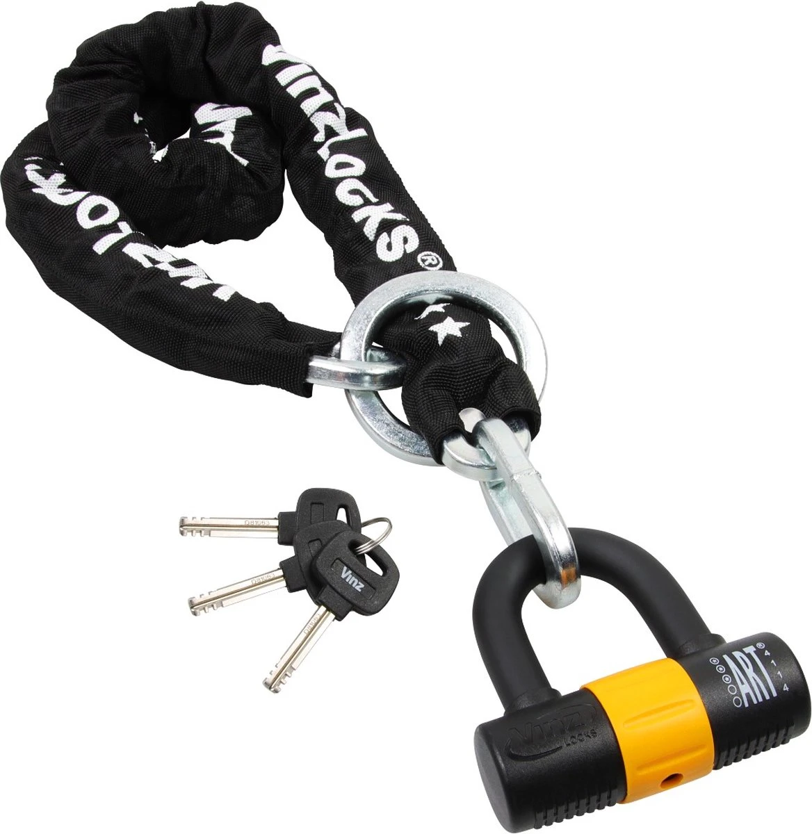 VINZ Kungur ART 3 Kettingslot 100 Cm / Fietsslot / Scooterslot / Motorslot / Schijfremslot 4 VINZ Kungur ART 3 Kettingslot 100 Cm / Fietsslot / Scooterslot / Motorslot / Schijfremslot - Afbeelding 2