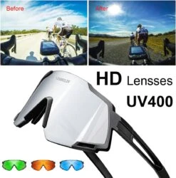 Fietsbril - Sportbril - Racefiets - MTB Mountainbike - 5 Verwisselbare Lenzen En Insert Adapter -BOl Winkel 1186x1200