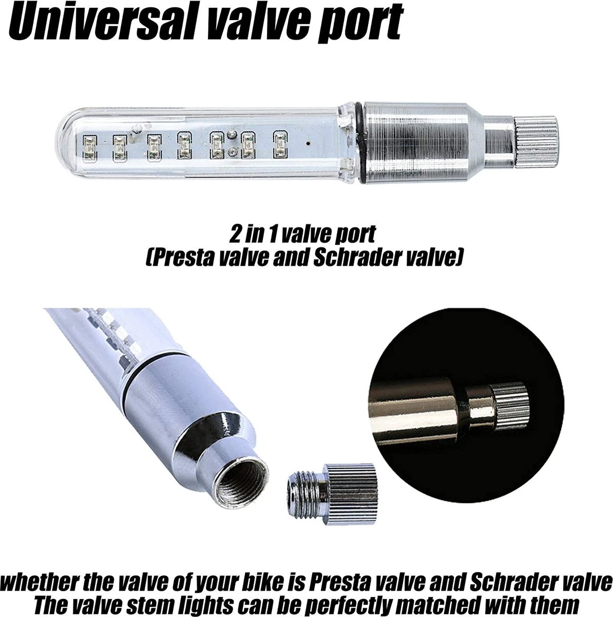 BOTC Fiets Ventiel LED Lampjes - Fietswielverlichting - Ventielbevestiging - Blauw - 1 Stuks - Incl. Batterijen 6 BOTC Fiets Ventiel LED Lampjes - Fietswielverlichting - Ventielbevestiging - Blauw - 1 Stuks - Incl. Batterijen - Afbeelding 4