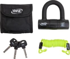 VINZ Dinara Schijfremslot / Motorslot / Scooterslot ART4 - Zwart