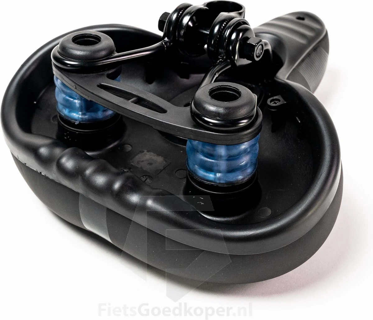 Voltano Pro Gel Fietszadel – Met Uitsparing – Zwart – Unisex - Inclusief Zadelstrop - Ergonomisch Gevormd - Elastomeer Vering 9 Voltano Pro Gel Fietszadel – Met Uitsparing – Zwart – Unisex - Inclusief Zadelstrop - Ergonomisch Gevormd - Elastomeer Vering - Afbeelding 7