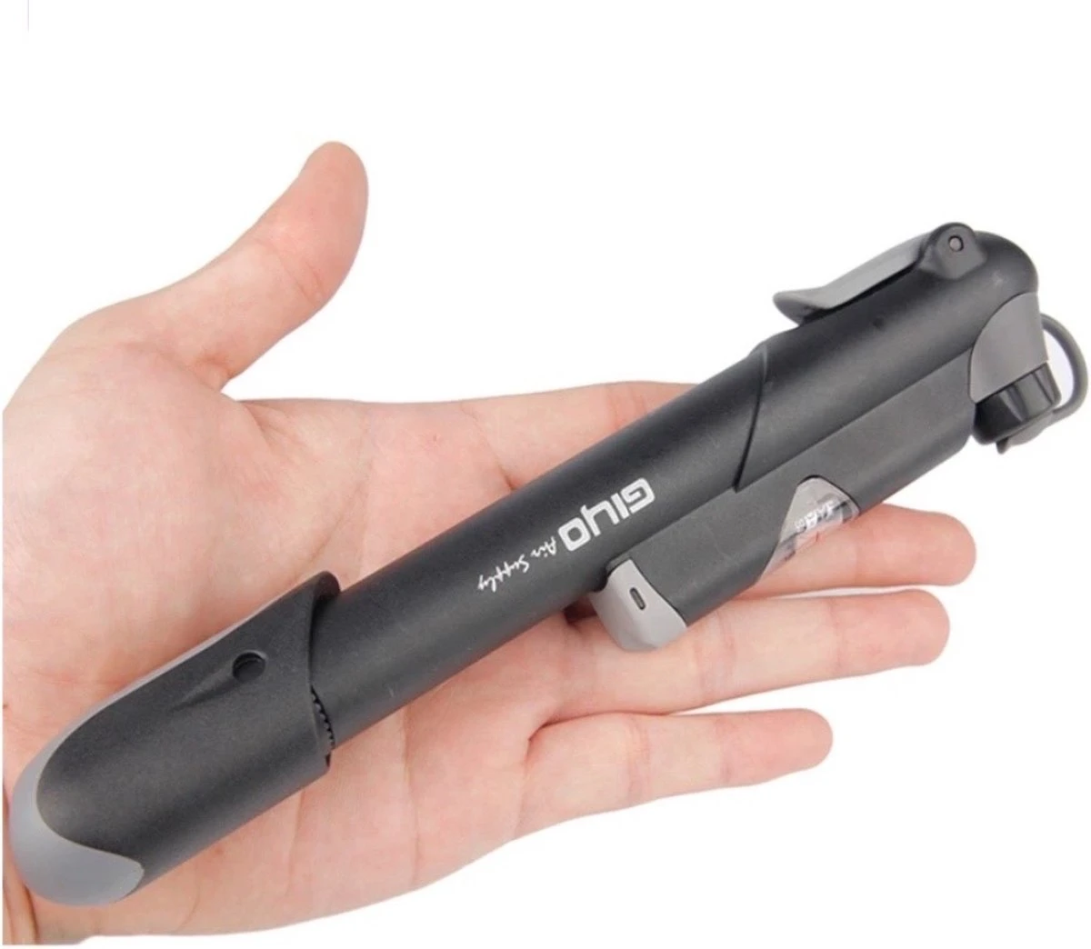 Giyo Fietspomp Mini - Fietspomp Met Drukmeter - Pomp Fiets Mini - 8.3 Bar - Inclusief Naaldventiel En Fietsbandreparatieset 5 Giyo Fietspomp Mini - Fietspomp Met Drukmeter - Pomp Fiets Mini - 8.3 Bar - Inclusief Naaldventiel En Fietsbandreparatieset - Afbeelding 3