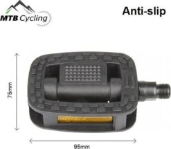 Fiets Pedalen Inclusief Bevestiging Gereedschap - Anti Slip - Trappers Voor Fiets Met Reflector - 14.2mm Schroefdraad - 9/16 Inch -Zwart 16 Fiets Pedalen Inclusief Bevestiging Gereedschap - Anti Slip - Trappers Voor Fiets Met Reflector - 14.2mm Schroefdraad - 9/16 Inch -Zwart -BOl Winkel 1200x1046 3