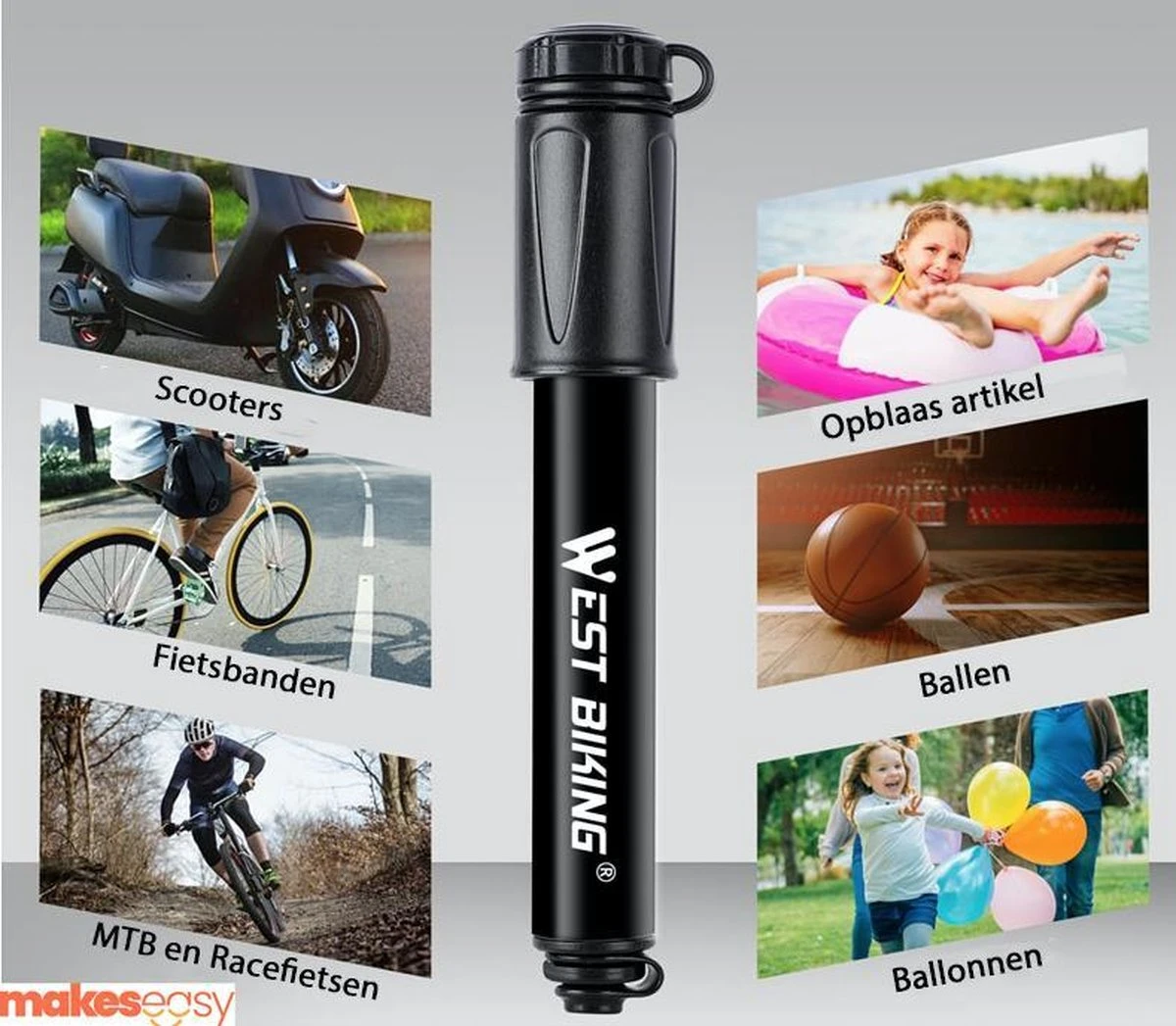 Fietspomp Racefiets | Mini Fietspomp | Met Flexible Slang | 8 Bar | Zwart 5 Fietspomp Racefiets | Mini Fietspomp | Met Flexible Slang | 8 Bar | Zwart - Afbeelding 3