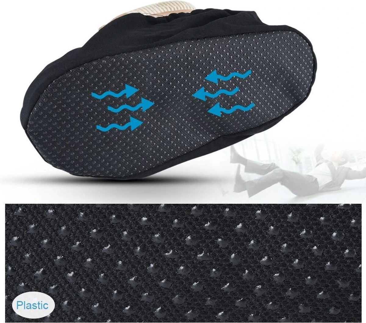 Overschoenen | Maat 44-48 | Zwart | Antislip | Sterk | Duurzaam | Wasbaar | Schoenhoesjes | Werkschoenen 5 Overschoenen | Maat 44-48 | Zwart | Antislip | Sterk | Duurzaam | Wasbaar | Schoenhoesjes | Werkschoenen - Afbeelding 3