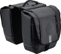 Dubbele Fietstas Koga 25 Liter Zwart Zilver