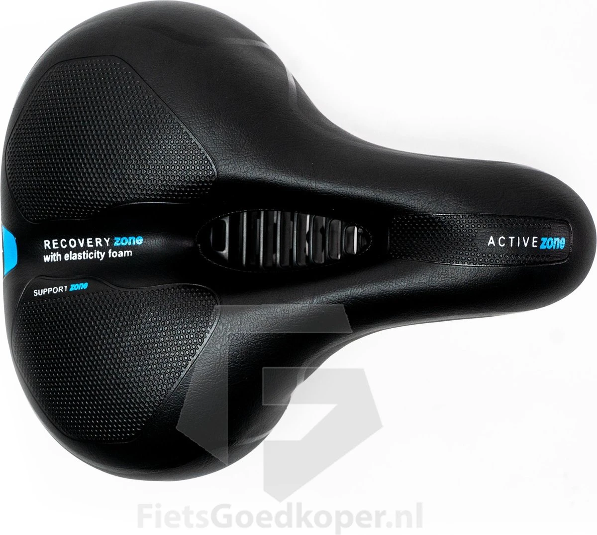 Voltano Fietszadel Met Gelpads - Zwart/Blauw - Uitsparing - Zadelvering - Unisex - Incl. Gratis Zadelstrop 8 Voltano Fietszadel Met Gelpads - Zwart/Blauw - Uitsparing - Zadelvering - Unisex - Incl. Gratis Zadelstrop - Afbeelding 6