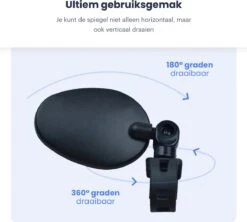 Merkloos Fietsspiegel - Set Van 2 - EBike Fiets Spiegel - Verstelbaar - Achteruitkijkspiegel Fiets - Links En Rechts - Extra Voordelig -BOl Winkel 1200x1080 2