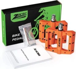 Zacro Fietspedalen - Nylon Antislip Mountainbike Pedalen - Platformpedalen - 9/16 - 2 Lagers - Antislip Waterdicht Anti Stof - Oranje -BOl Winkel 1200x1086 3