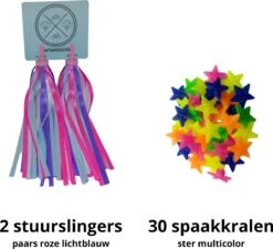 Entergoods® Fietsversiering Kinderfiets- Stuurslingers En Spaakkralen - Combi/Set - Fietsversiering Kinderen - Prinsessen Streamers Stuur + Spaakkralen Ster -BOl Winkel 1200x1094 5