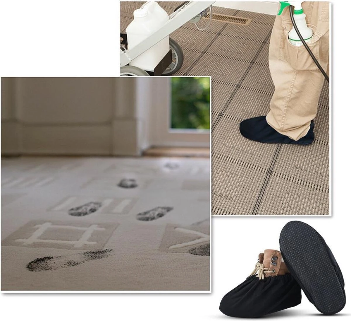 Overschoenen | Maat 44-48 | Zwart | Antislip | Sterk | Duurzaam | Wasbaar | Schoenhoesjes | Werkschoenen 4 Overschoenen | Maat 44-48 | Zwart | Antislip | Sterk | Duurzaam | Wasbaar | Schoenhoesjes | Werkschoenen - Afbeelding 2