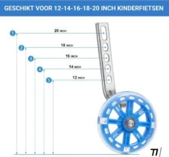 TIKKENS® Zijwieltjes - 12-20 Inch - LED Lichtjes - Zijwieltjes Voor Kinderfiets - Zwart - 12 Inch/14 Inch/16 Inch/18 Inch/20 Inch - Zijwielen - Kinderfietsaccessoires -BOl Winkel 1200x1113 4
