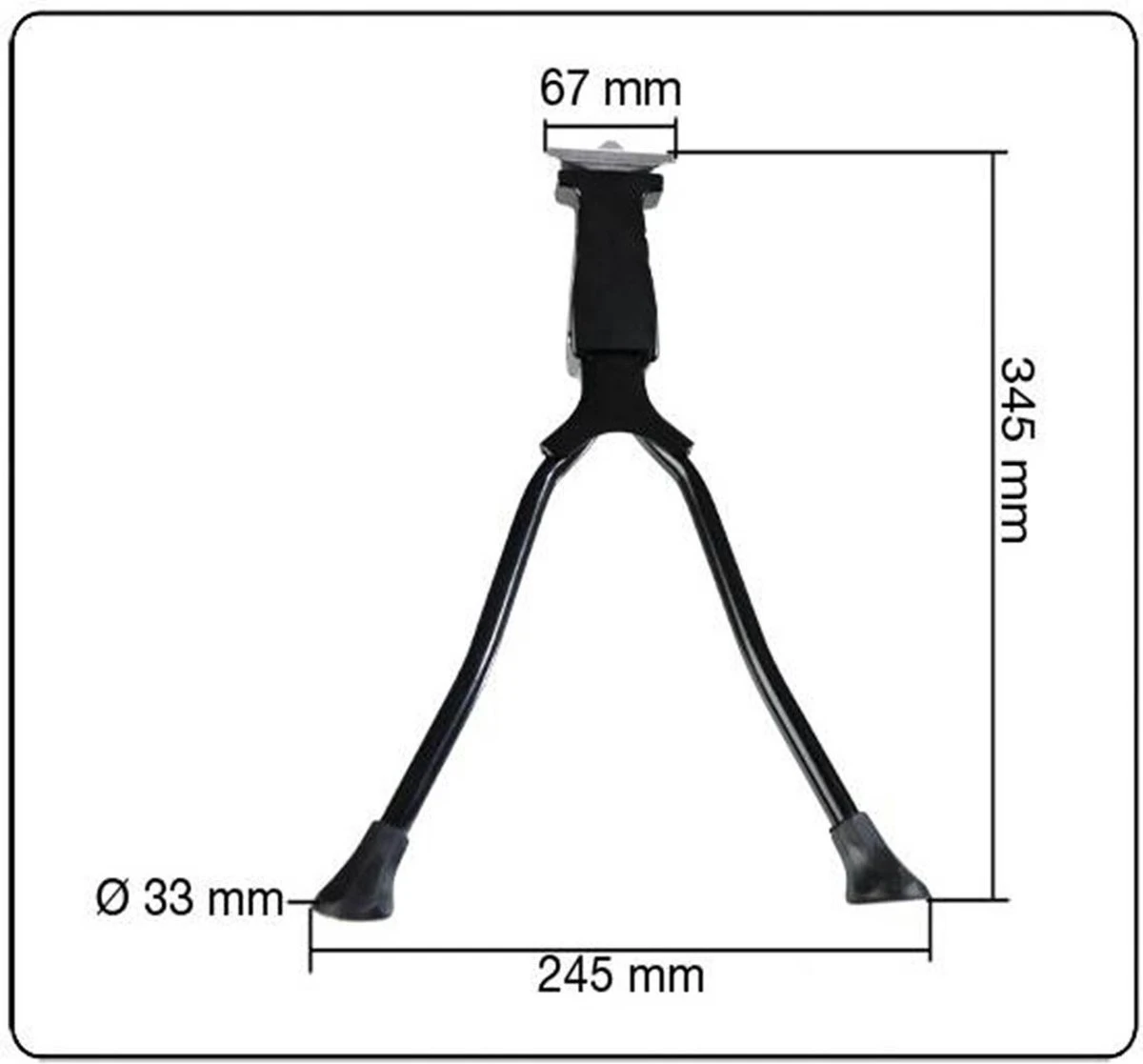Benson Dubbele Fietsstandaard Bipod Kickstandaard Aluminium Roestvrij Zeer Stabiel Voor Bijvoorbeeld Een Mamafiets 5 Benson Dubbele Fietsstandaard Bipod Kickstandaard Aluminium Roestvrij Zeer Stabiel Voor Bijvoorbeeld Een Mamafiets - Afbeelding 3
