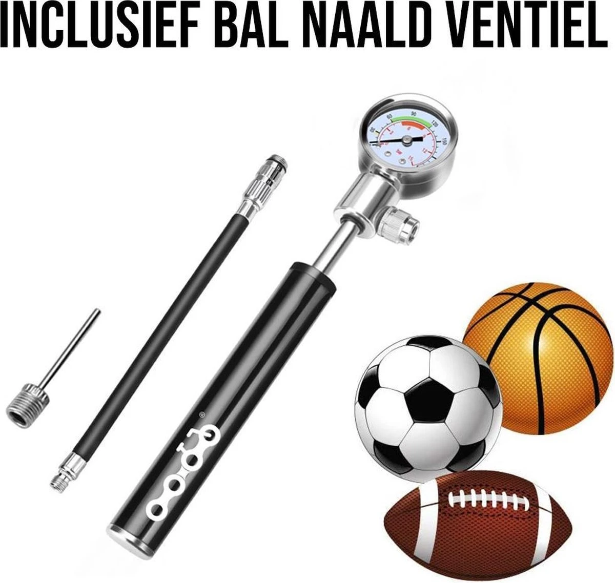 LHP Fietspomp Mini - Analoog Drukmeter - Inclusief Naaldventiel En Fietsbandreparatieset 8 LHP Fietspomp Mini - Analoog Drukmeter - Inclusief Naaldventiel En Fietsbandreparatieset - Afbeelding 6