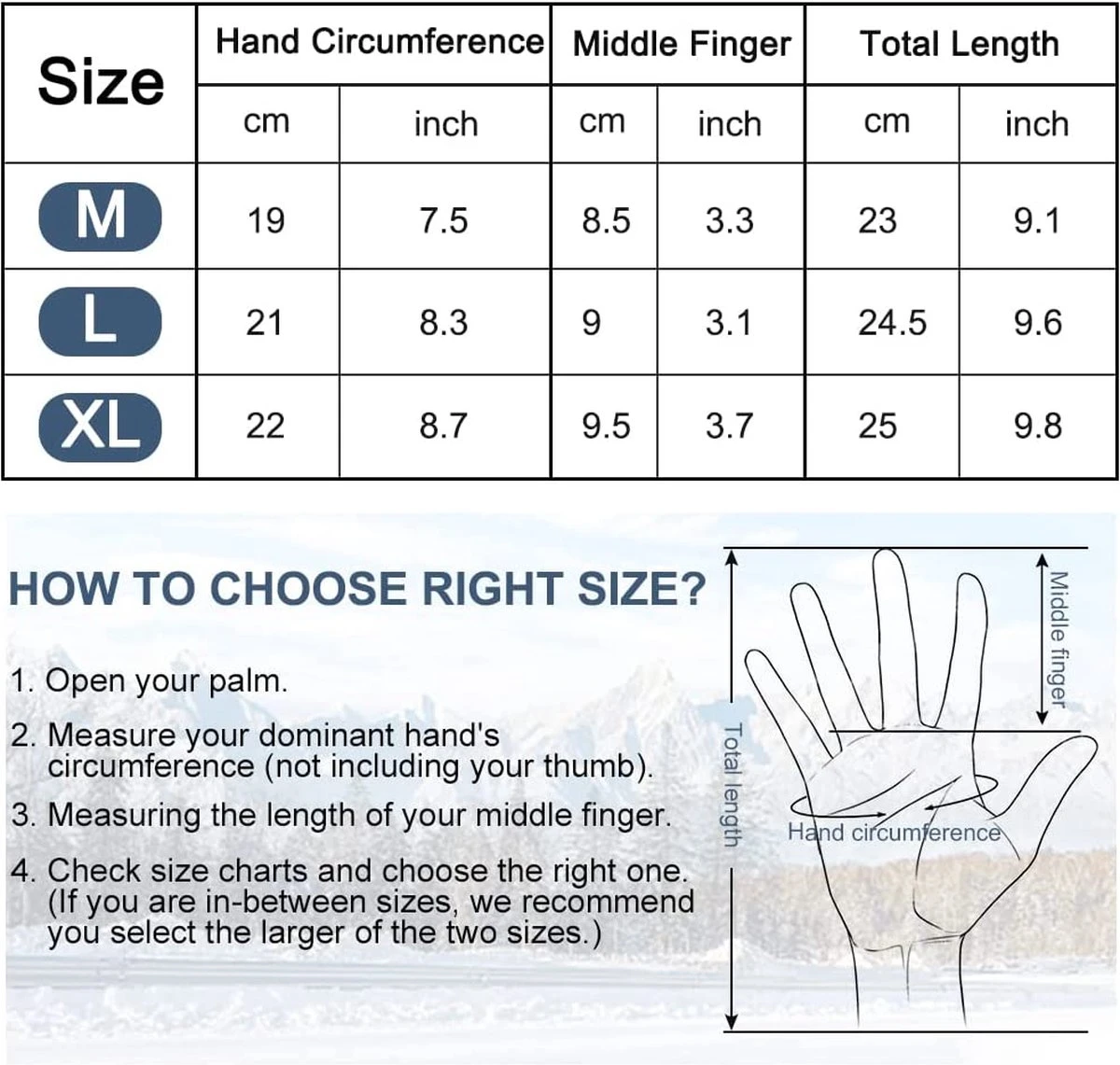 Plugstore - Fietshandschoenen Outdoor Thermisch Waterdicht Antislip Grip Lichtgewicht Touchscreen Winddicht Winter Warme Liner Handschoen Voor Mannen & Vrouwen Voor Rijden Lopen Hardlopen Skiën Werk Jacht Klimmen (zwart) 7 Plugstore - Fietshandschoenen Outdoor Thermisch Waterdicht Antislip Grip Lichtgewicht Touchscreen Winddicht Winter Warme Liner Handschoen Voor Mannen & Vrouwen Voor Rijden Lopen Hardlopen Skiën Werk Jacht Klimmen (zwart) - Afbeelding 5