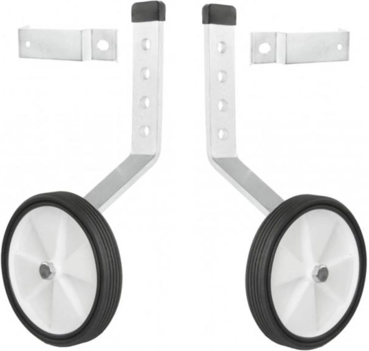 Tom - Zijwieltjesset 12 T/m 20 Inch - Kunststof - Wit / Zwart 3 Tom - Zijwieltjesset 12 T/m 20 Inch - Kunststof - Wit / Zwart