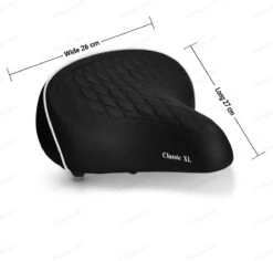 Philippe Sail Fietszadel Black Classic XXL, Stijlvol En Comfortabel Zadel Voor Veel Fietsplezier, Ergonomisch, Groot Zadel, Zacht En Geschikt Voor Alle Fietsen Inclusief Elektrische Fietsen -BOl Winkel 1200x1145
