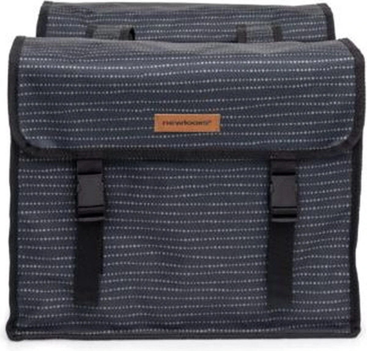 New Looxs Fiori Double Nomi Dubbele Fietstas - 30 Liter - Zwart 4 New Looxs Fiori Double Nomi Dubbele Fietstas - 30 Liter - Zwart - Afbeelding 2