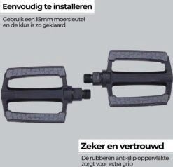 BBB Cycling SteadyRider Fietspedalen - Rubber Antislip - Stadsfiets & E-bike - Met Reflector - Zwart - BPD-44 -BOl Winkel 1200x1158 3