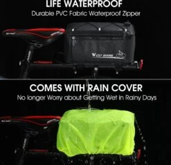 Fietstassen-Bagagedragertas - Fietstas Bagage Trunkbag - Waterdicht - Zwart-4ltr -BOl Winkel 1200x1159 5