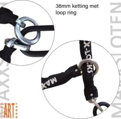 Maxx-Locks Naseby Scooterslot / Brommerslot ART 3 Kettingslot + Loop - 100cm -BOl Winkel 1200x1178 8