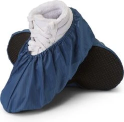 Herbruikbare Overschoenen | Schoenovertrek | Maat 37-42 | Blauw Met Streepje | Antislip | Wasbaar -BOl Winkel 1200x1180