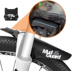 Nixnix - Mudguard MTB - Ass Saver - Universeel Spatbord Mountainbike - Eenvoudige Bevestiging Tie Wrap - Zwart Met Wit Print -BOl Winkel 1200x1186 4