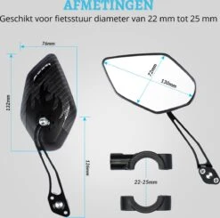 NueNext Fietsspiegel Ebike 2 Stuks – Achteruitkijk Spiegel Op Stuur – Multi-verstelbaar – 360 Rotatie - Speed-pedelec 25 NueNext Fietsspiegel Ebike 2 Stuks – Achteruitkijk Spiegel Op Stuur – Multi-verstelbaar – 360 Rotatie - Speed-pedelec -BOl Winkel 1200x1188 4