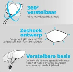 NueNext Fietsspiegel Ebike 2 Stuks – Achteruitkijk Spiegel Op Stuur – Multi-verstelbaar – 360 Rotatie - Speed-pedelec 18 NueNext Fietsspiegel Ebike 2 Stuks – Achteruitkijk Spiegel Op Stuur – Multi-verstelbaar – 360 Rotatie - Speed-pedelec -BOl Winkel 1200x1189 3