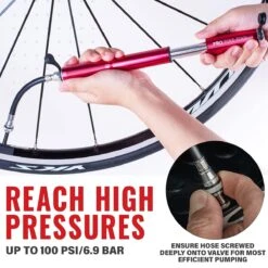 PRO BIKE TOOL Mini Luchtpomp Fiets, Fietspomp Voor Alle Ventielen (Presta & Schrader), Hoge Druk Tot 6,9 Bar / 100 PSI, Betrouwbare, Compacte & Lichtgewicht Framepomp, Pomp Voor Racefiets & Mountainbike. 12 PRO BIKE TOOL Mini Luchtpomp Fiets, Fietspomp Voor Alle Ventielen (Presta & Schrader), Hoge Druk Tot 6,9 Bar / 100 PSI, Betrouwbare, Compacte & Lichtgewicht Framepomp, Pomp Voor Racefiets & Mountainbike. -BOl Winkel 1200x1200 1156