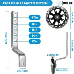 Bolke® - Zijwieltjes - 12-20 Inch - Zijwieltjes Met LED Lichtjes - Zijwieltjes Voor Kinderfiets - Blauw - 12 Inch/14 Inch/16 Inch/18 Inch/20 Inch - Zijwielen - Kinderfietsaccessoires -BOl Winkel 1200x1200 1186