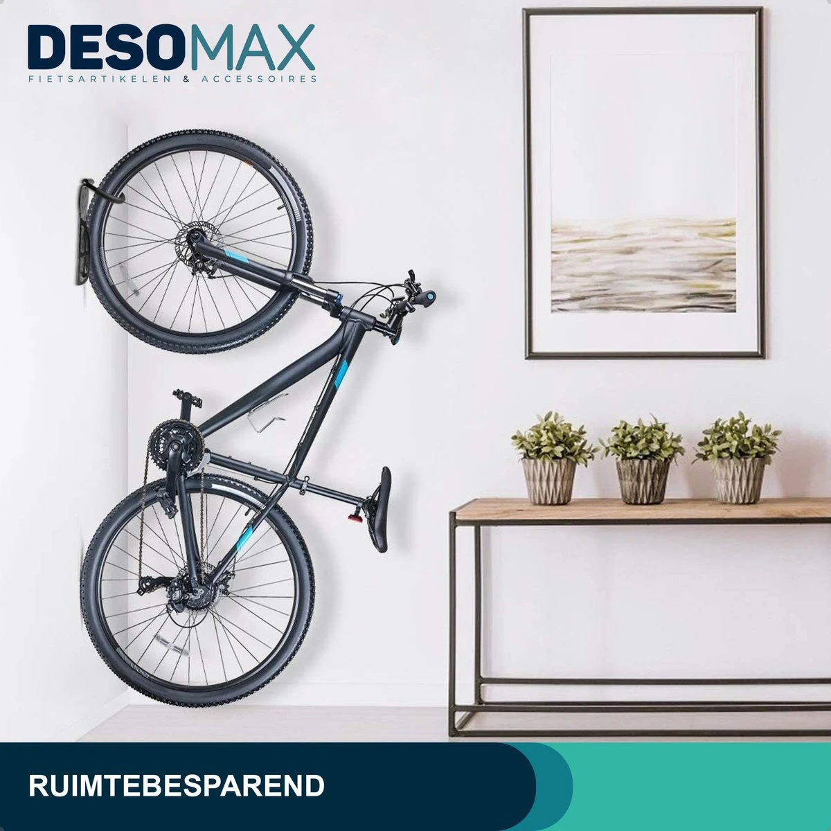 Fiets Ophangsysteem Ophangbeugel En Muurbeugel DesoMax® Muurhaak - Muurbevestiging Voor Met De Wiel Aan De Muur - Wandhouder - Fietshaak 8 Fiets Ophangsysteem Ophangbeugel En Muurbeugel DesoMax® Muurhaak - Muurbevestiging Voor Met De Wiel Aan De Muur - Wandhouder - Fietshaak - Afbeelding 6