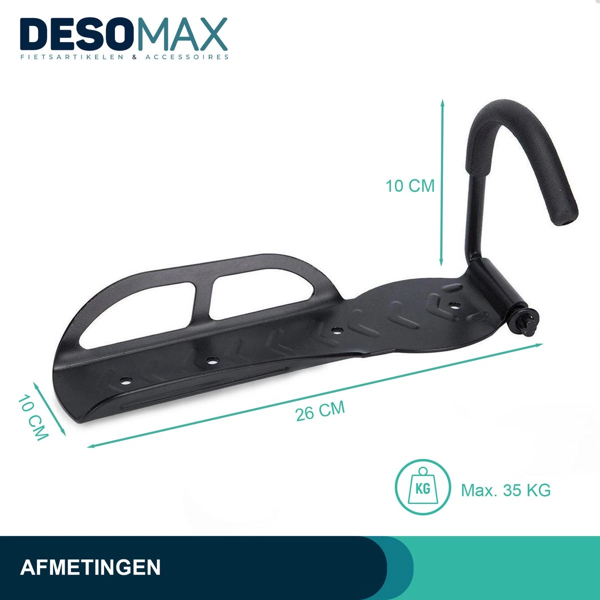 Fiets Ophangsysteem Ophangbeugel En Muurbeugel DesoMax® Muurhaak - Muurbevestiging Voor Met De Wiel Aan De Muur - Wandhouder - Fietshaak 10 Fiets Ophangsysteem Ophangbeugel En Muurbeugel DesoMax® Muurhaak - Muurbevestiging Voor Met De Wiel Aan De Muur - Wandhouder - Fietshaak - Afbeelding 8