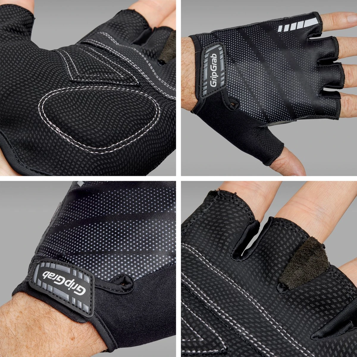GripGrab - Rouleur Padded Korte Vinger Zomer Fietshandschoenen - Zwart - Unisex - Maat M 5 GripGrab - Rouleur Padded Korte Vinger Zomer Fietshandschoenen - Zwart - Unisex - Maat M - Afbeelding 3