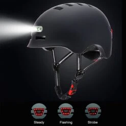 Fiets Helm - Scooter Helm - Snorscooter Helm - Snorfiets Helm - Elektrische Fiets Helm - Inclusief LED Verlichting - Maat L (hoofdomtrek 58-61cm) -BOl Winkel 1200x1200 145