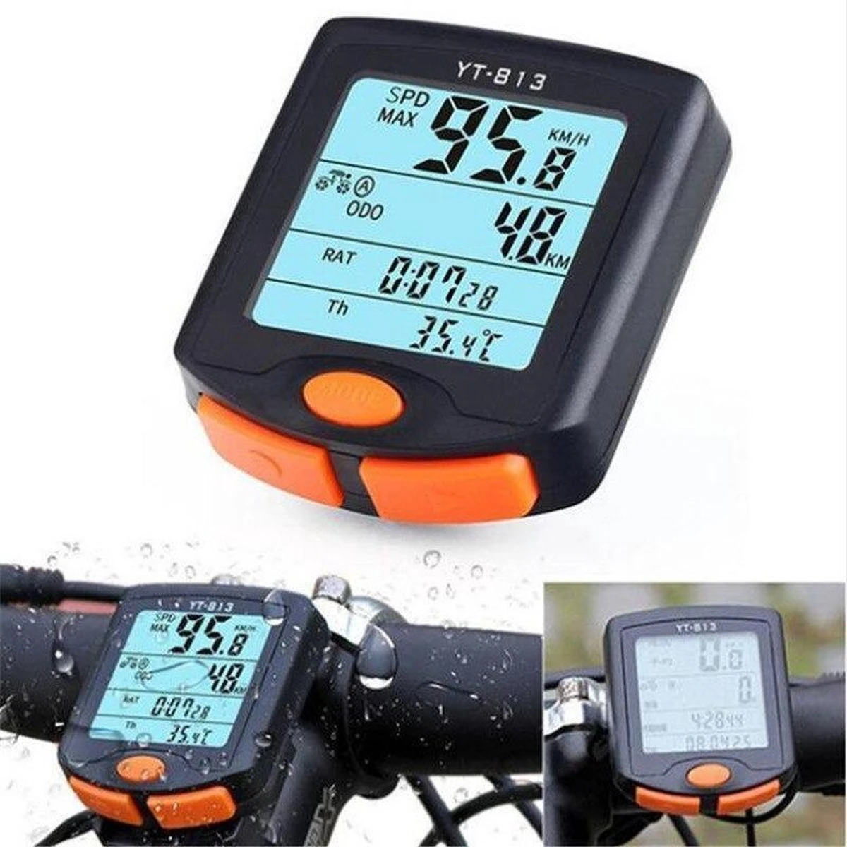 DrPhone FCS2 Fietscomputer - Draadloze Fiets Snelheidsmeter - Kilometerteller - Spatwaterdicht - 4-Lijn Display Met Achtergrondverlichting - Zwart 7 DrPhone FCS2 Fietscomputer - Draadloze Fiets Snelheidsmeter - Kilometerteller - Spatwaterdicht - 4-Lijn Display Met Achtergrondverlichting - Zwart - Afbeelding 5